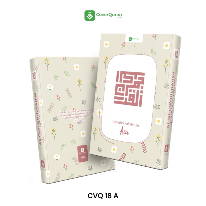 Contoh desain sampul Al-Qur'an custom tema florish